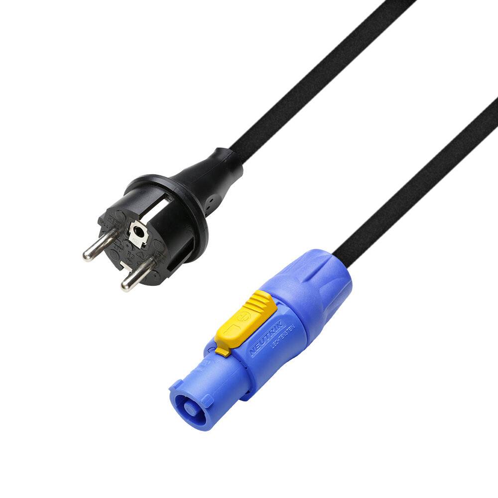 ADAM HALL Netzkabel (Power Cord CEE 7/7 / Powercon NAC3FCA male | schwarz) - 1,50m-1