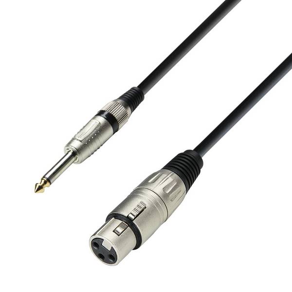 Mikrofonkabel XLR female auf 6,3 mm Klinke mono 6 m