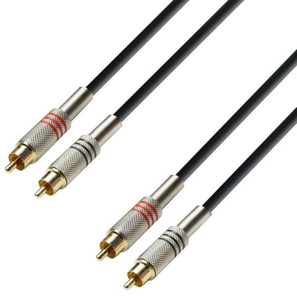 Audiokabel 2 x Cinch male auf 2 x Cinch male 3 m