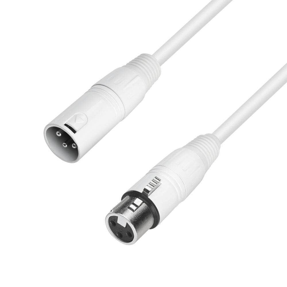 Adam Hall K4 MMF 1500 SNOW XLR Verbindungskabel [1x XLR-Stecker - 1x XLR-Buchse] 15.00 m Weiß-1
