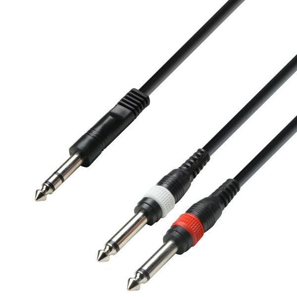 Audiokabel 6,3 mm Klinke stereo auf 2 x 6,3 mm Klinke mono 6 m