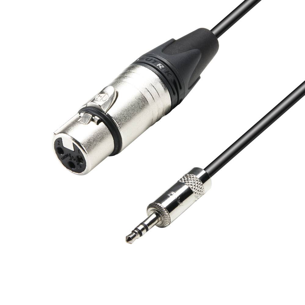 Mikrofonkabel Neutrik XLR female auf 3,5 mm Klinke stereo 3 m-0