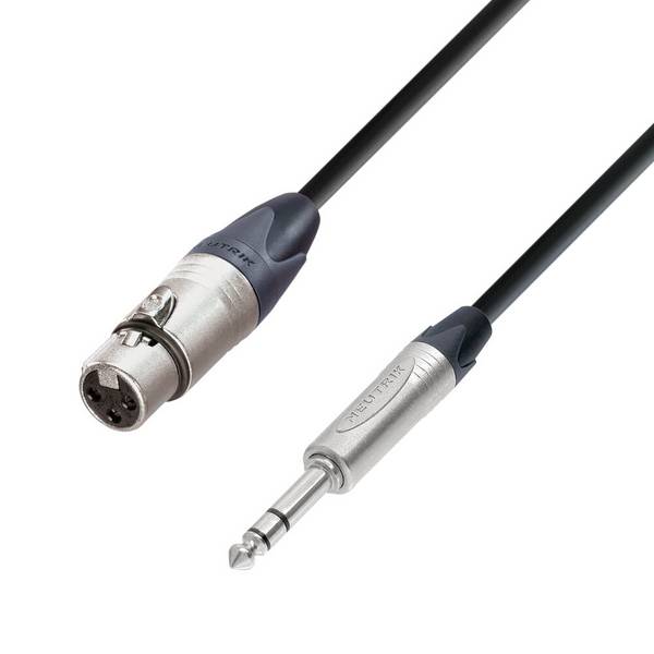 Mikrofonkabel Neutrik XLR female auf 6,3 mm Klinke stereo 5 m