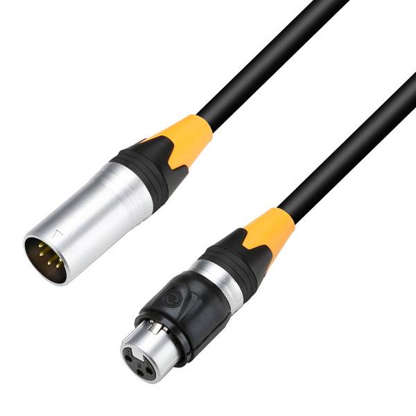 DMX Adapter XLR male 5-pin auf XLR female 3-pin IP65 0,2 m