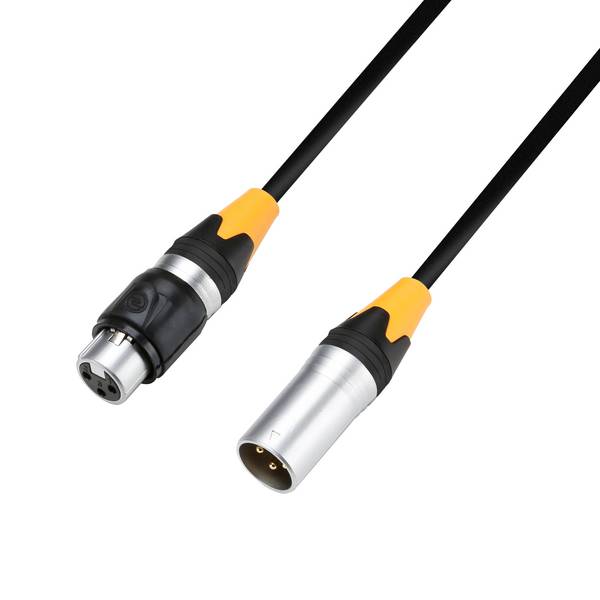DMX- & AES/EBU-Kabel – 3-Pol-XLR(m) auf XLR(f), IP65 5 m