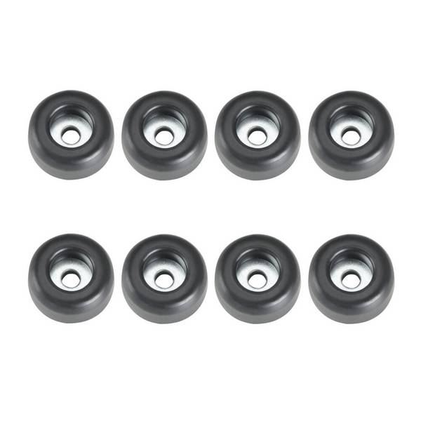 8er Set Gummifuß 25 x 11 mm schwarz im Beutel