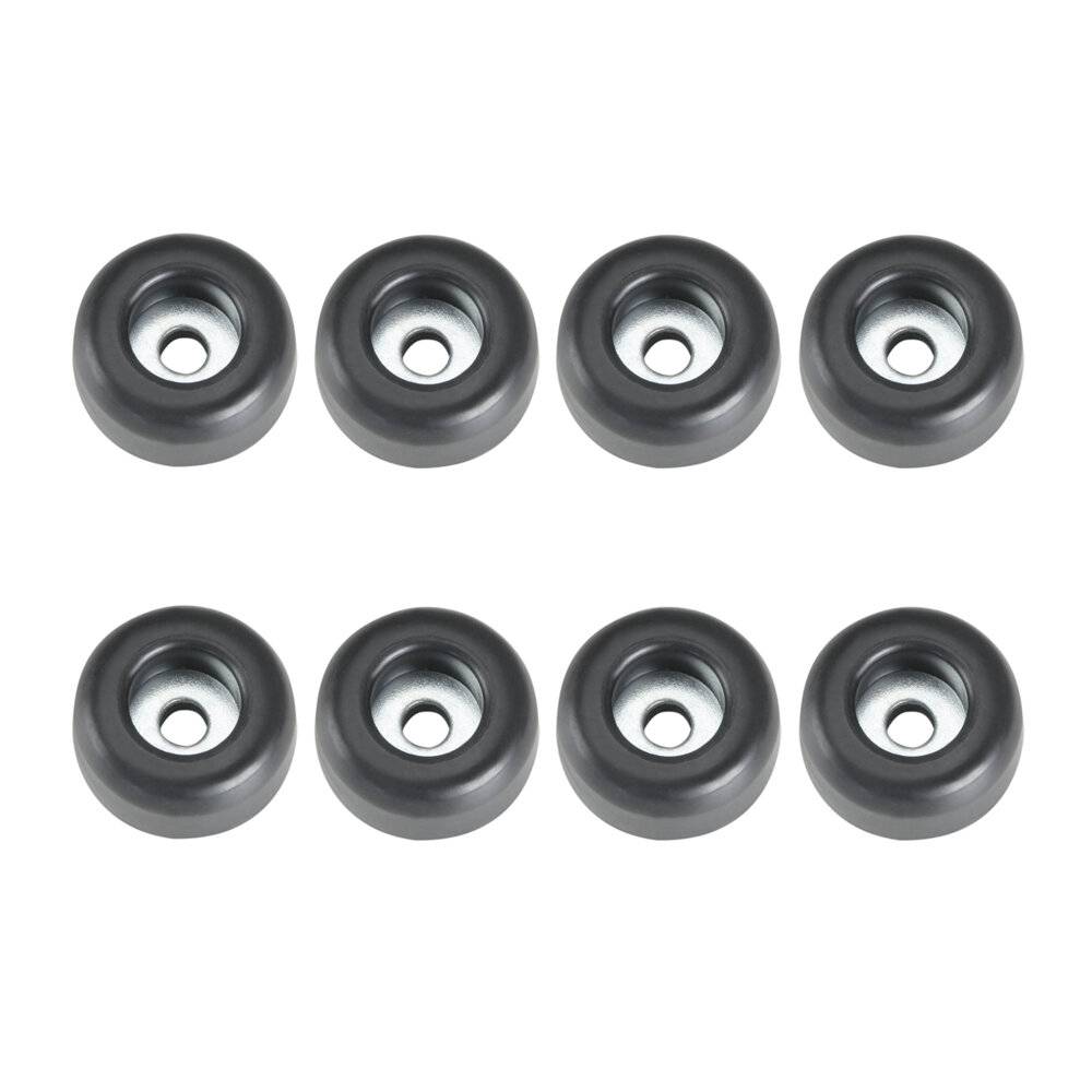 8er Set Gummifuß 25 x 11 mm schwarz im Beutel-0