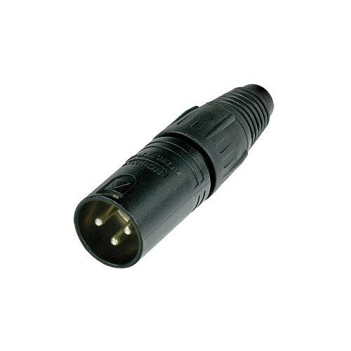 Neutrik NC3MX-BAG XLR-Steckverbinder Stecker, gerade Polzahl: 3 Schwarz 1 St.-1