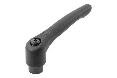 KLEMMHEBEL GR.3 M08, STAHL SCHWARZ RAL9005 SEIDENMATT, KOMP:STAHL BRÜNIERT-0