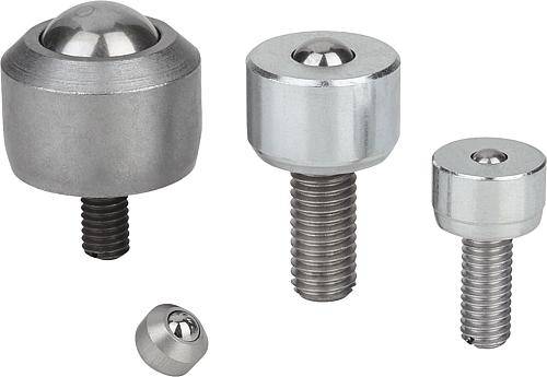 Kugelrollen mit Gewindezapfen