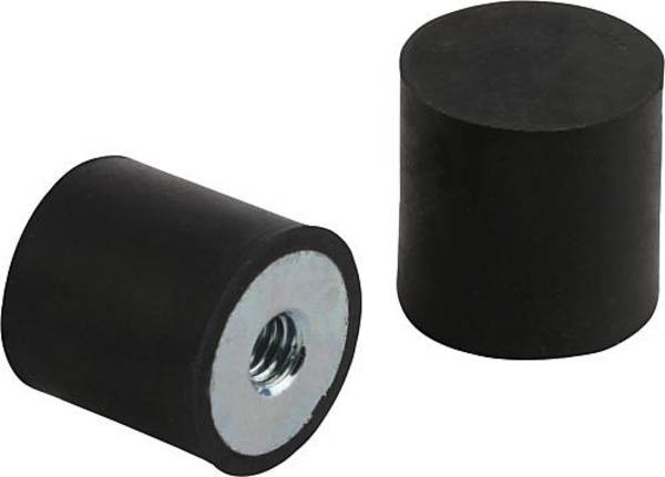 GUMMIPUFFER TYP E INNENGEWINDE M12, D=75, H=25, STAHL, KOMP:ELAST. NATURKAUTSCHUK SHORE 55A, SCHWARZ