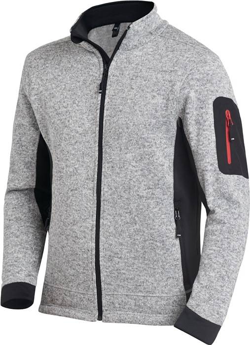 Strick-Fleece-Jacke CHRISTOPH, grau-schwarz, Gr.2XL - Artikel: 4030646284065-0