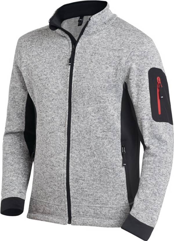 Strick-Fleece-Jacke CHRISTOPH, grau-schwarz, Gr.2XL - Artikel: 4030646284065