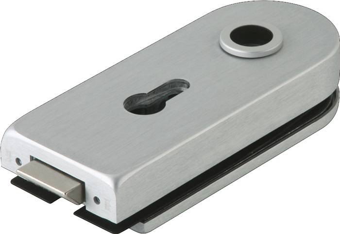 Glastürschloss STUDIO Rondo LM silber elox.PZ DIN L/R DORMA-GLAS