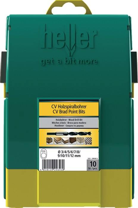CV Holzspiralbohrersatz 10tlg.D.3,4,5,6,7,8,9,10,11,12mm Maxxbox CV-Stahl-1