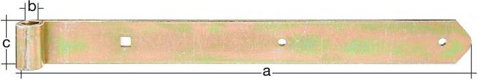 ALBERTS Ladenband Ende abgerundet für Dorn 20mm 982mm Stahl dickschichtpassiviert