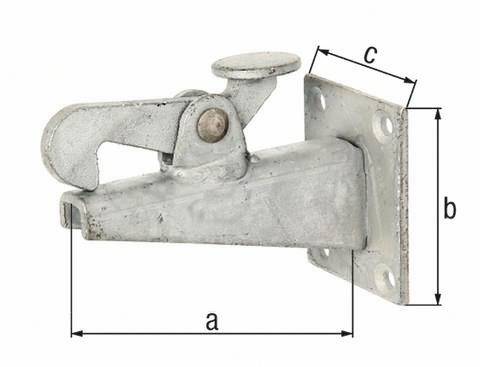 Torfeststeller 100x65x50mm STA roh TZN z. Anschr. GAH-0