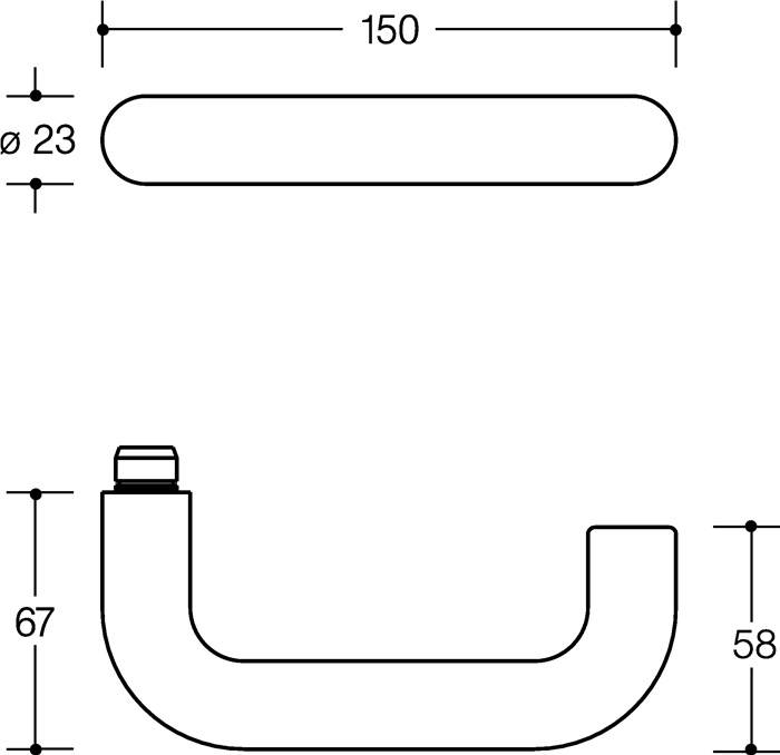 Preisbild für FS-Garnitur 111R11.210 Ku.33 D/D TS 38-48mm PZ rd DIN L/R HEWI