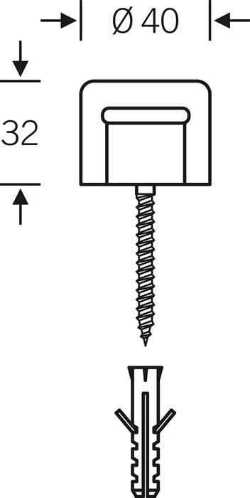 Wandtürpuffer 38 3880 Gum.schwarz L.32mm FSB-3