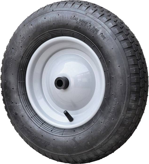 Luftrad D.400mm Radbreite 100mm m.Achse u.Kunststoffgleitlager CAPITO-0
