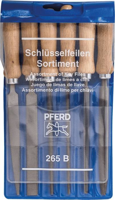 Schlüsselfeilensatz L.100mm Hieb 2 Ku.-Tasche PFERD-0