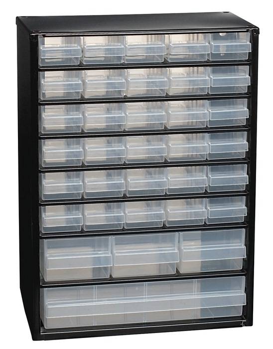 Kleinteilemagazin B306xT150xH420mm Stahlbl.34 Schubl.Poypropylen-0