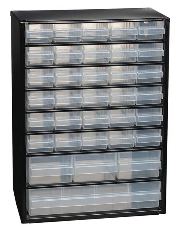 Kleinteilemagazin B306xT150xH420mm Stahlbl.34 Schubl.Poypropylen