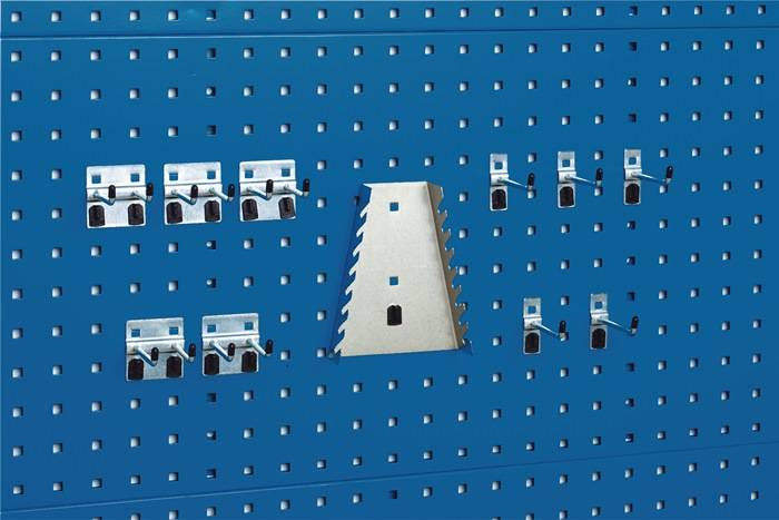 Werkzeughaltersortiment 11-tlg.verz.f.Lochplatten 5Haken/5 Doppelhaken/1Hal.BOTT-0