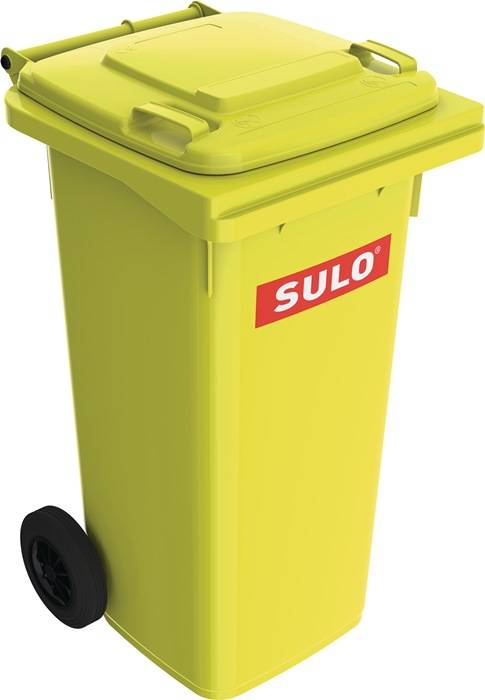 Müllgroßbehälter 120l HDPE gelb fahrbar,n.EN 840 SULO-0