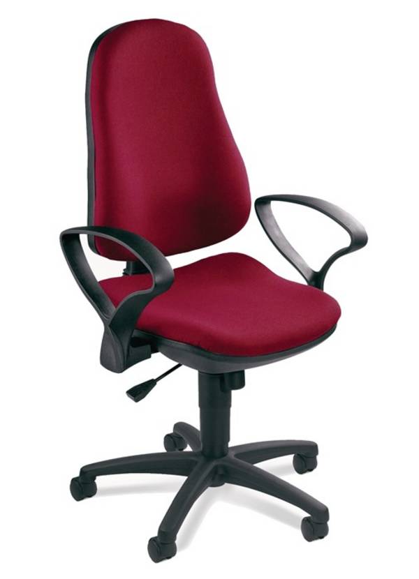 Bürodrehstuhl m.Synchrontechnik bordeaux 420-550mm o.Armlehnen Trgf.110kg