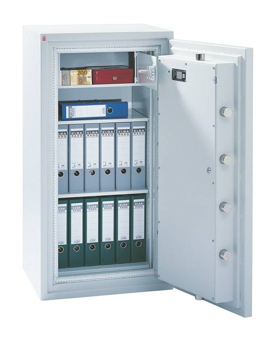 Wertsch.-Schrank H1030xB620xT580mm 130l 1 Tür,2 Fbd.lichtgrau