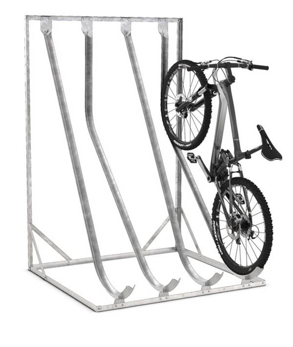Fahrradkufenparker SF 5 hoch/tief 90Grad verz.Anz.Radstände 5 freistehend WSM