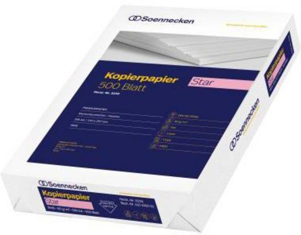 Soennecken Kopierpapier Star 5235 DIN A4 80g weiß 500 Bl./Pack.
