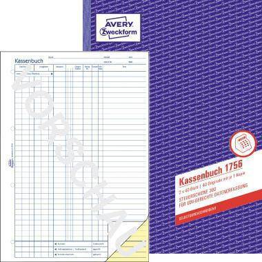 Avery Zweckform Kassenbuch 1756 DIN A4 40Blatt-0