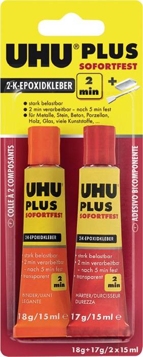2K-Epoxidharzklebstoff PLUS SOFORTFEST 35g farblos Tube UHU-0