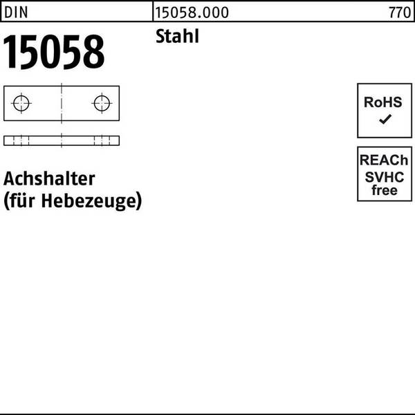 Achshalter DIN 15058 50x 12 Stahl 10 Stück