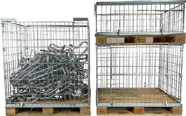 Gitter-Aufsatzrahmen L1200xB800mm 1/2 Klappe Nutz-H.1200mm Stahldraht