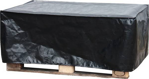 Palettenabdeckhaube PE-Gewebefolie blau L1250xB850xH500mm o.Reißverschluss