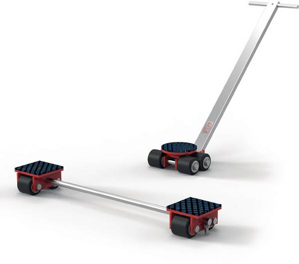 Transportfahrwerk-Set verstellb.u.lenkbar Trgf.6 t 4 Lastrollen