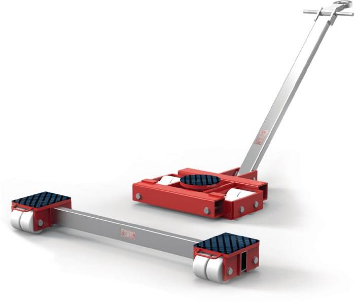 Transportfahrwerk-Set verstellb.u.lenkbar Trgf.40 t 8 Lastrollen-0