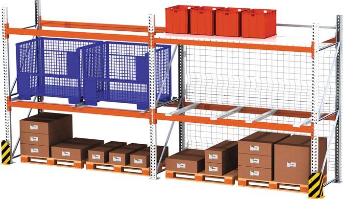 Tiefenauflage Rahmentiefe 800mm rotorange Trgf./PA 1100kg META-1
