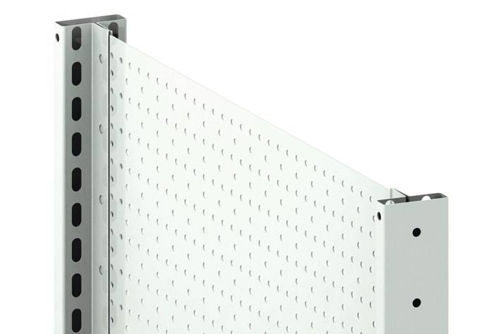 Seitenwand Lochblech lichtgrau pulverbesch.H2000xT400mm-0