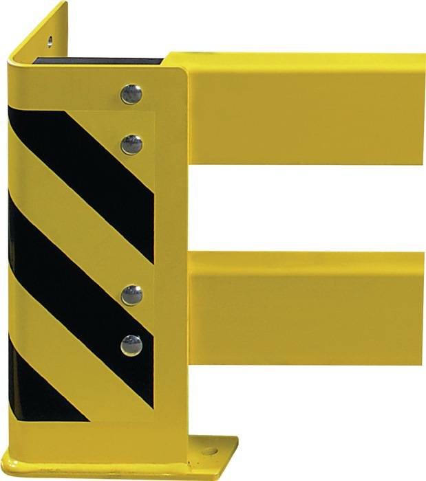 Schutzecke L180xH400mm STA zinkgelb f.Rammschutzplanke f.Anfang-/Endstütze TTS-0