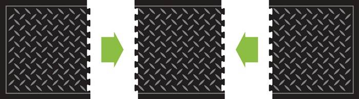 Arbeitsplatzmatte Yoga Lock Basic Mittelstück 71x78cm schwarz-3