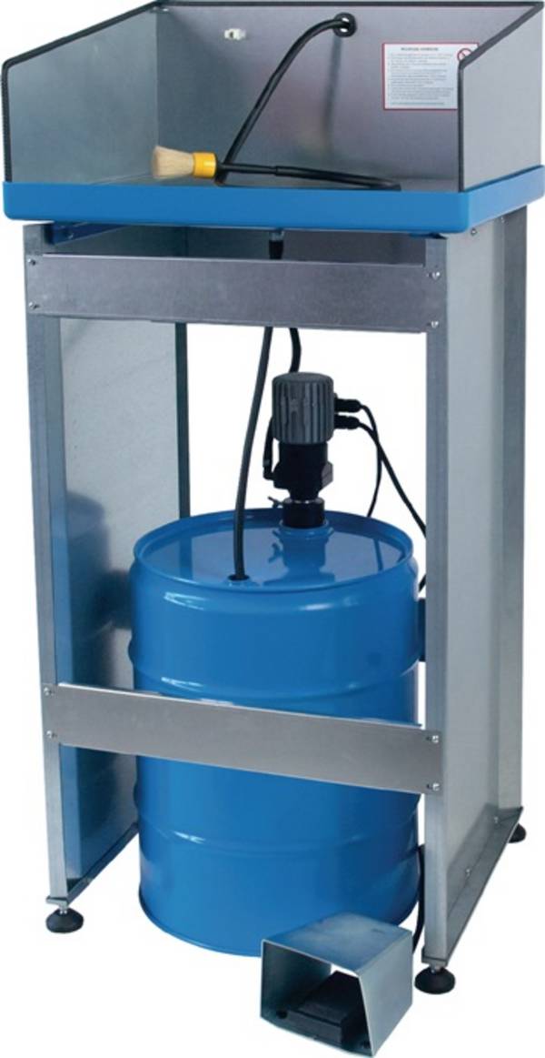 Kleinteilereiniger f.50-60l-Fass Stahlbl.verz.Standmodell RAPID