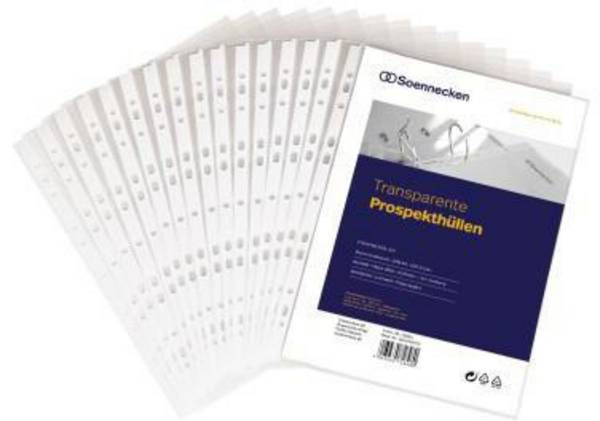 Prospekthülle DIN A4 PP transparent 100 St./Pack. - Artikel: 126075200