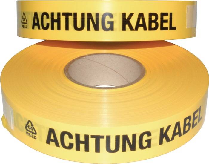 Trassen-Warnband 250 m Achtung Kabel gelb-0