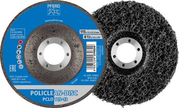 August Rüggeberg GmbH&Co. KG Pferd - Werkzeuge Grobreinigungsscheibe POLICLEAN Ø115x13mm Bohr.22,23mm PFERD 44692715