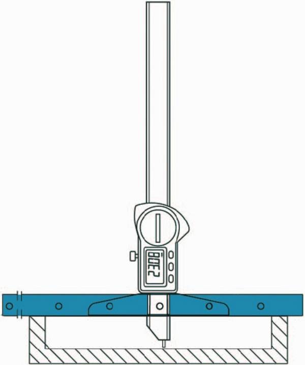 Brücke Brücken-L.200mm verl.z.Digitaltiefenmessschieber H.PREISSER