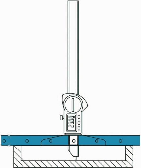 Brücke Brücken-L.200mm verl.z.Digitaltiefenmessschieber H.PREISSER-0